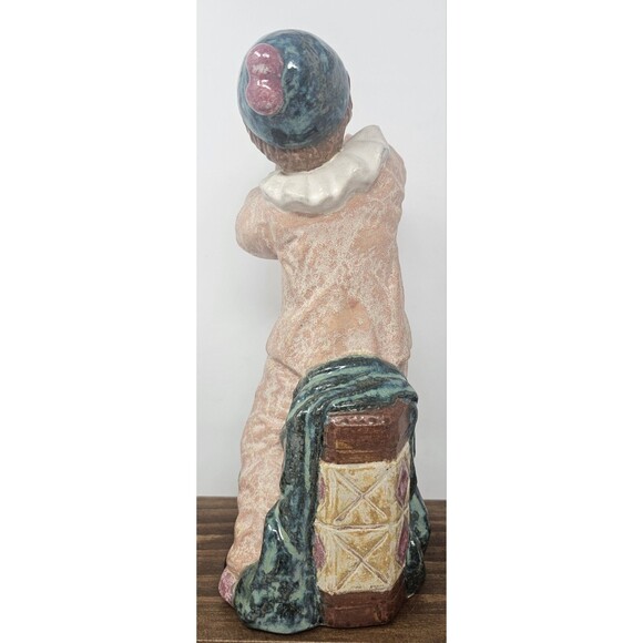 Vtg Nadal Handcrafted Spanish Porcelain Harlequin Figurine Playing Trumpet 11.5" - Picture 3 of 16